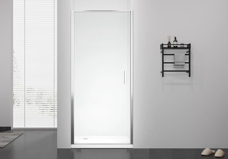 PV 1901F 6mm cửa kính đơn trục cộng với vách tắm có tay cầm bằng kim loại