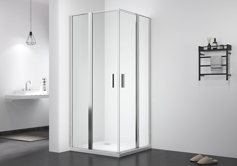 PV 1902 6mm trong suốt 4 trục kính vuông kèm vách tắm