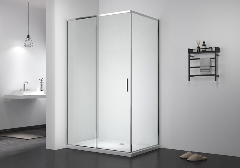 EX-507-2 Vách tắm mỏng trượt một bánh 5/6 mm + kính bên